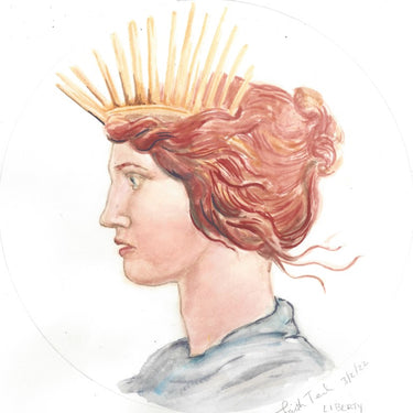 Head of Liberty - Original Watercolor
